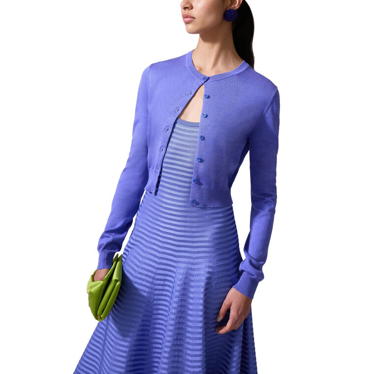 Long Sleeve Cropped Cardigan image number null
