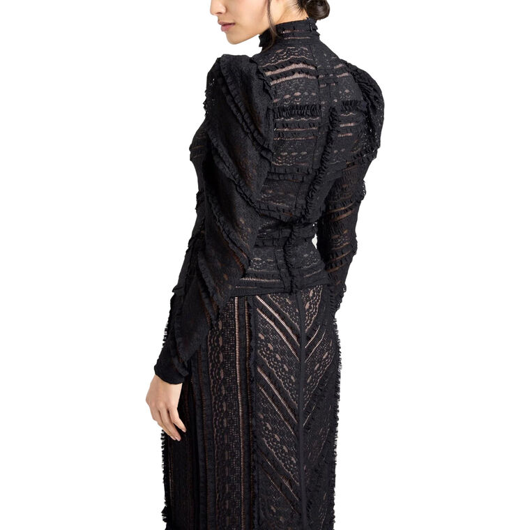 Mito Lace High Neck Long Sleeve Top image number null