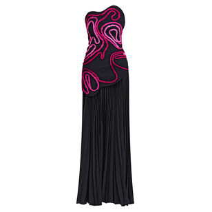 Cliffhill Strapless Pleated Gown