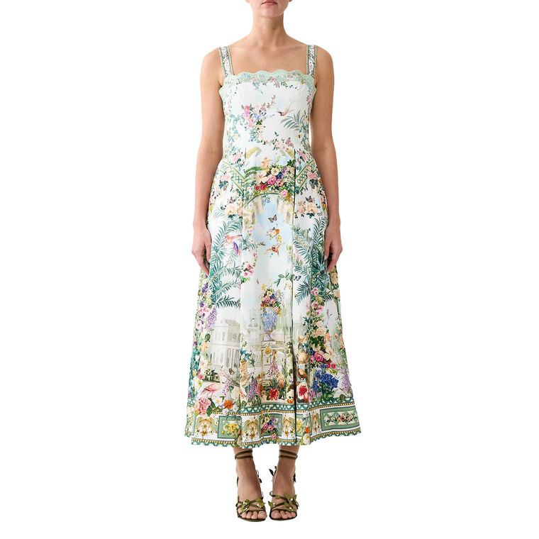 Sleeveless Fit And Flare Midi Dress image number null