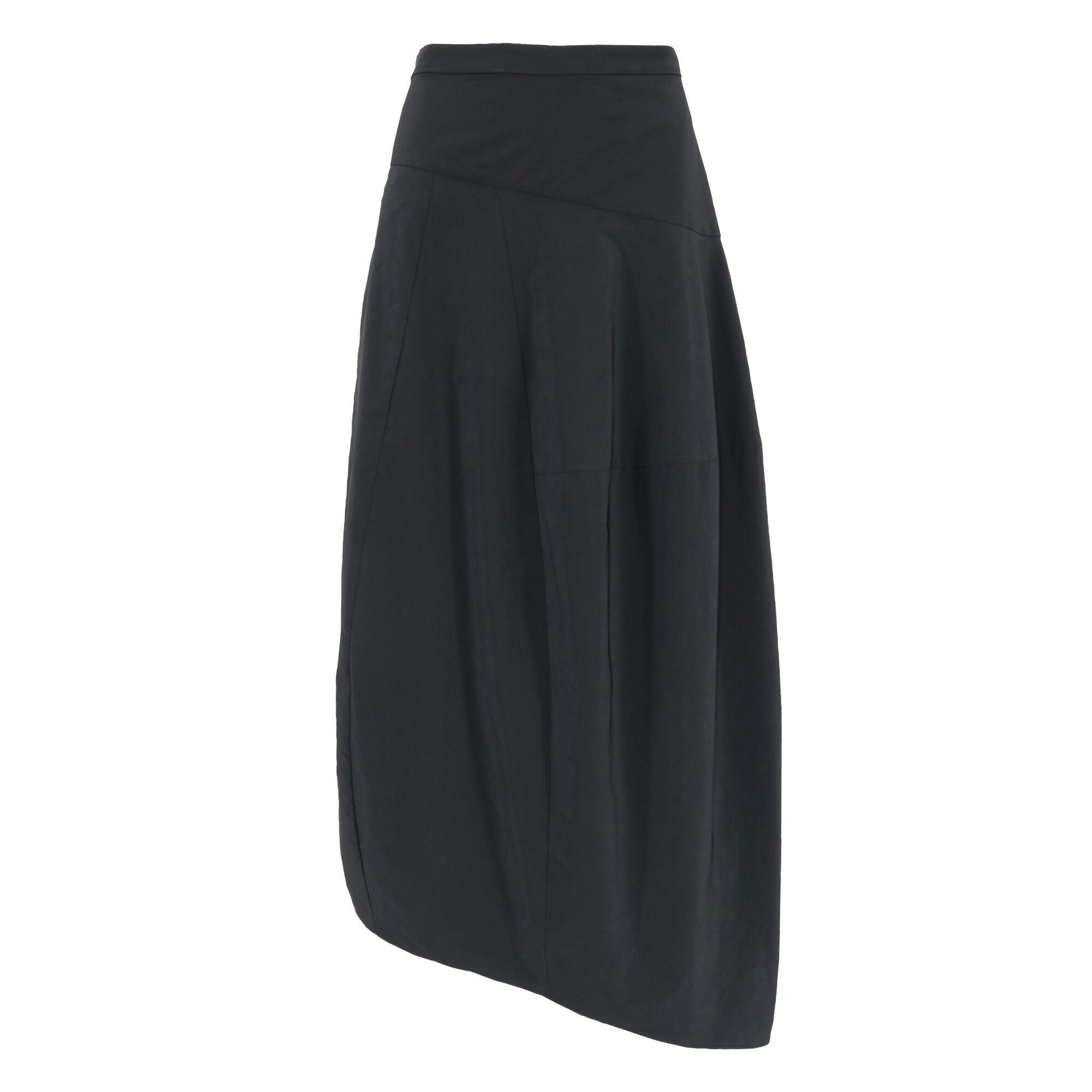Nylon Asymmetrical Balloon Skirt