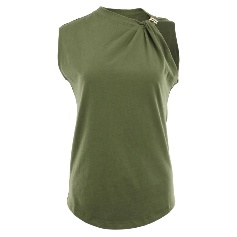 Nia Asymmetric Embellished Twist Tee image number null