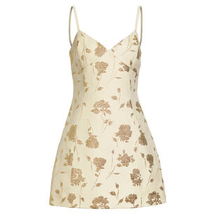 Isabelle Metallic Floral Mini Dress