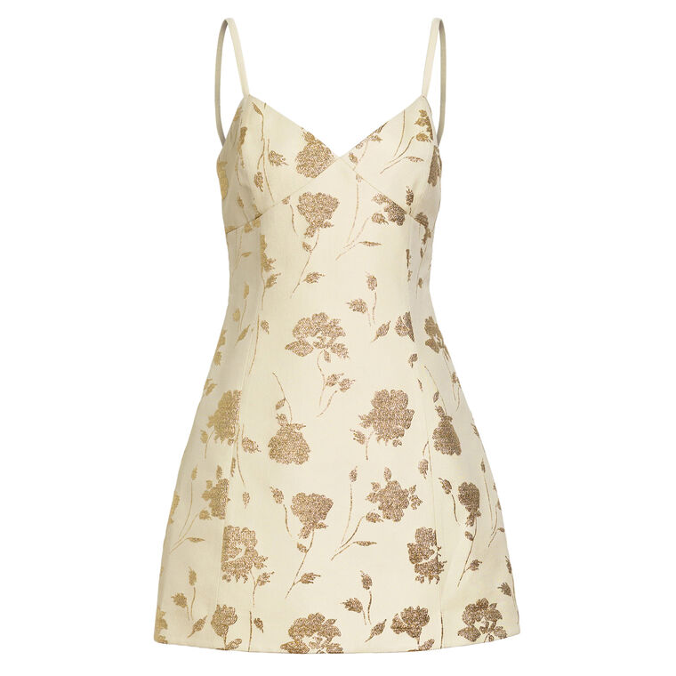 Isabelle Metallic Floral Mini Dress image number null