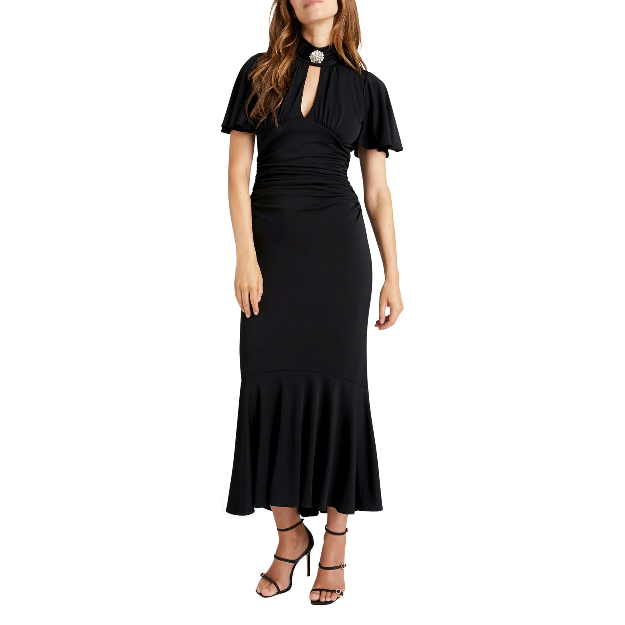 Rosita High Neck Midi Dress