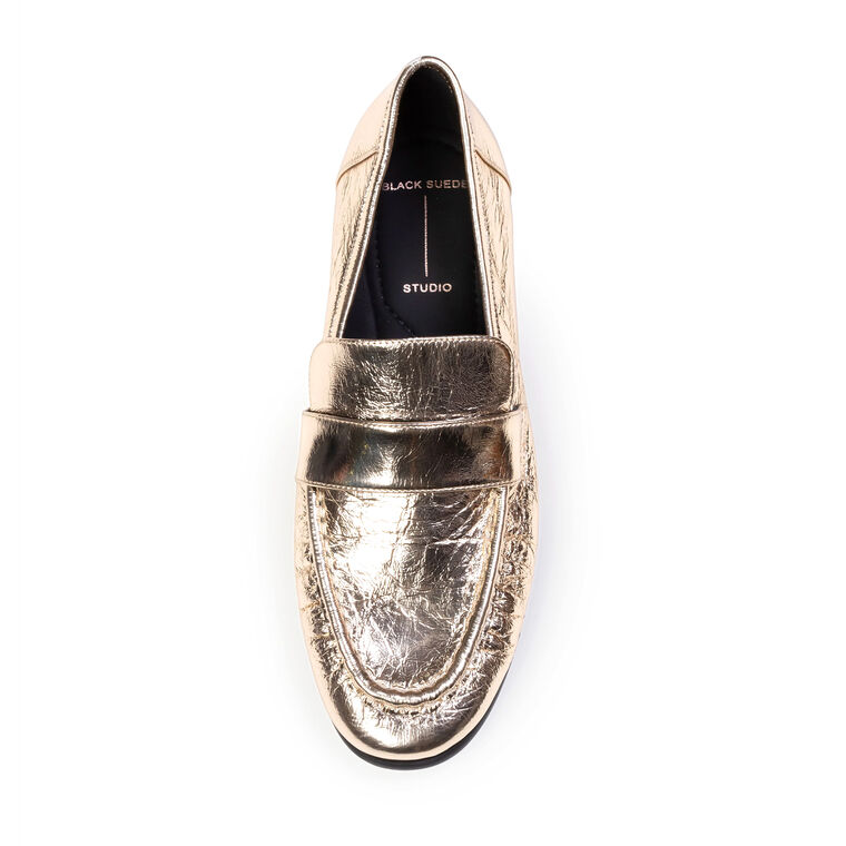 Arrow Crinkle Leather Loafer image number null