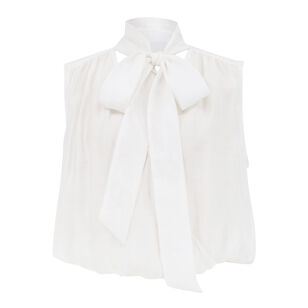 Amara Sleeveless Tie-Neck Shirt