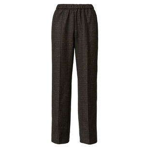 Elastic Waist Straight-Leg Pant
