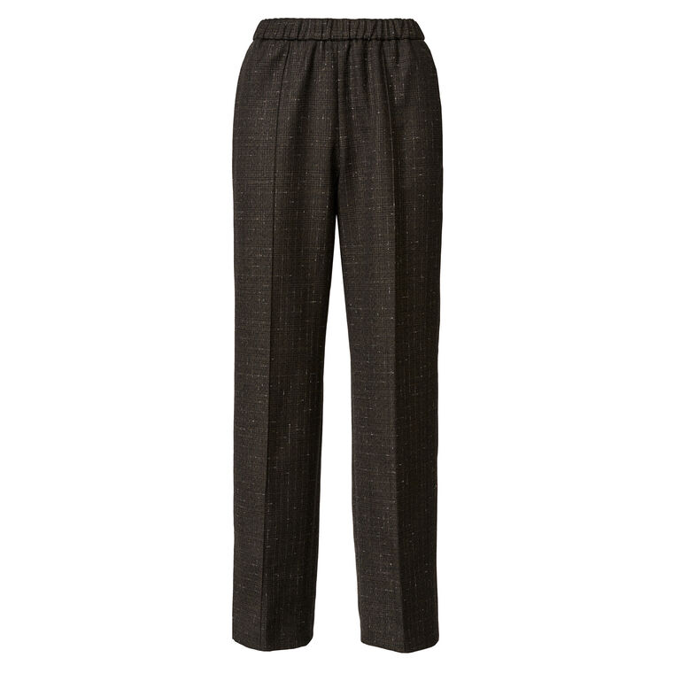 Elastic Waist Straight-Leg Pant image number null