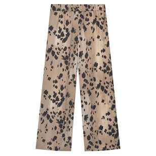 Crust Wide-Leg Animal Print Pants