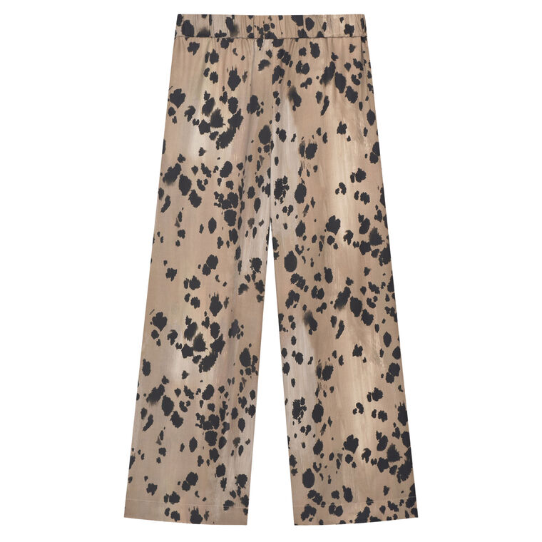 Crust Wide-Leg Animal Print Pants image number null