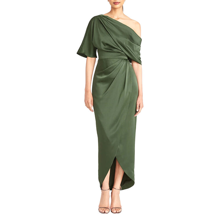Rayna One Shoulder Draped Gown image number null