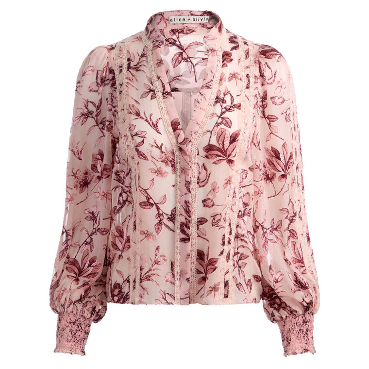 Arlette Collared Balloon Sleeve Blouse image number null