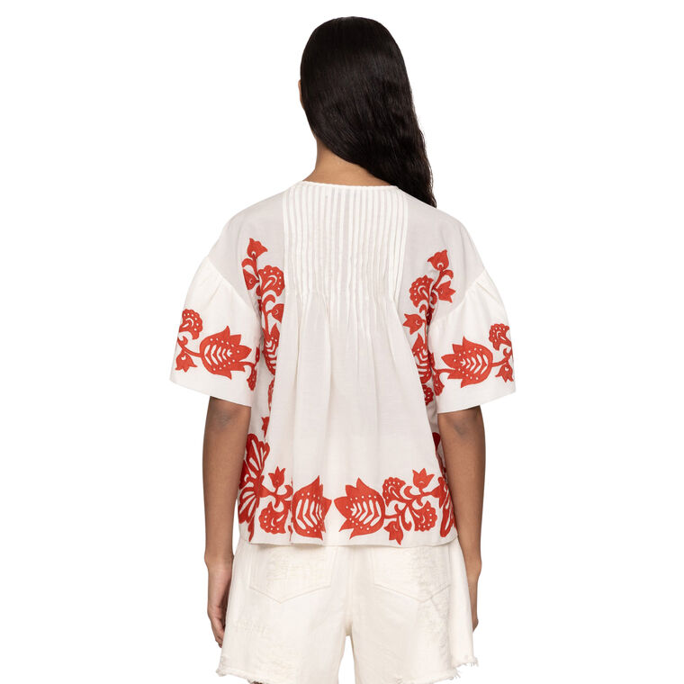 Liliana Short Sleeve Applique Top image number null