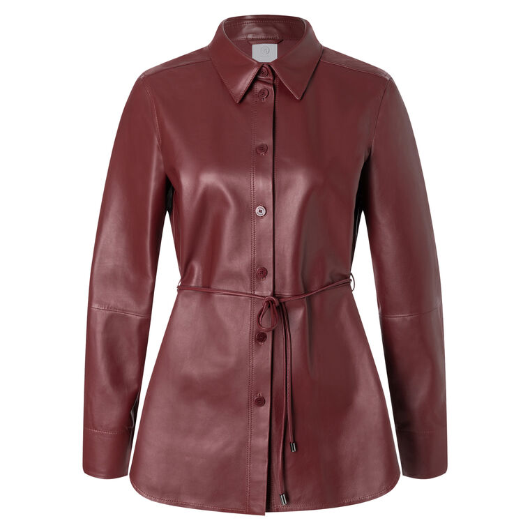 Ariela Long Sleeve Leather Shirt image number null