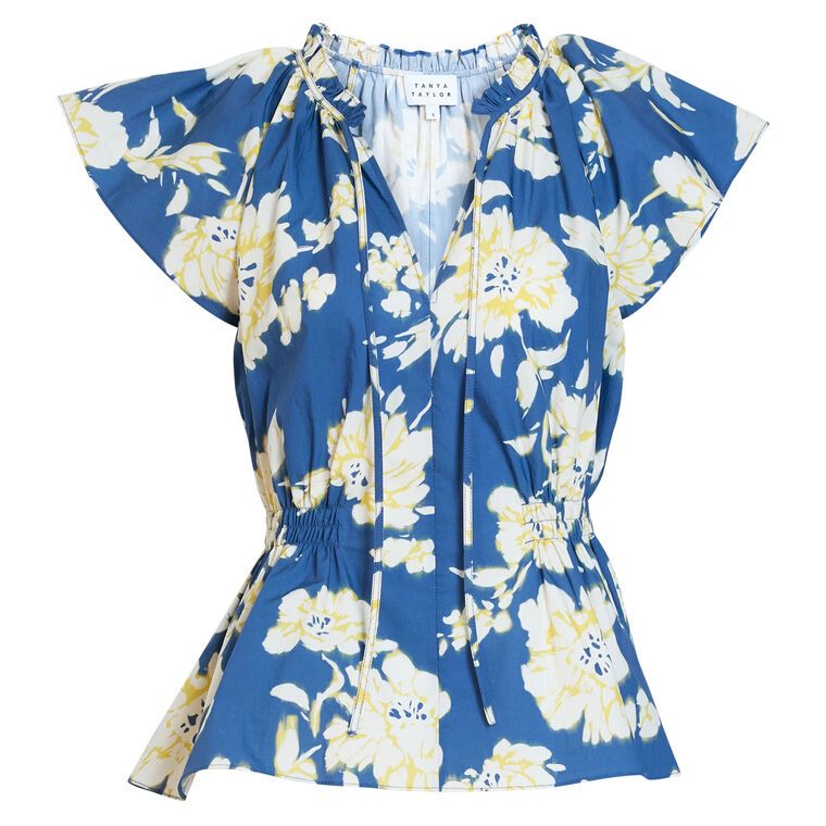Ivana Flutter Sleeve V-Neck Top image number null