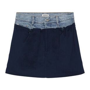 Hampton Denim Combo Mini Skirt