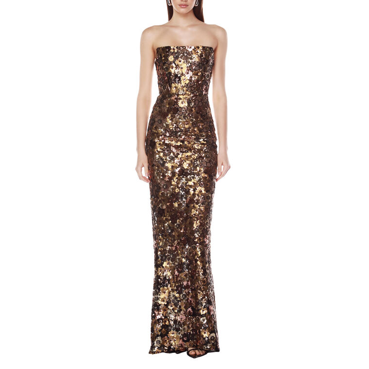 Farah Strapless Sequin Maxi Dress image number null