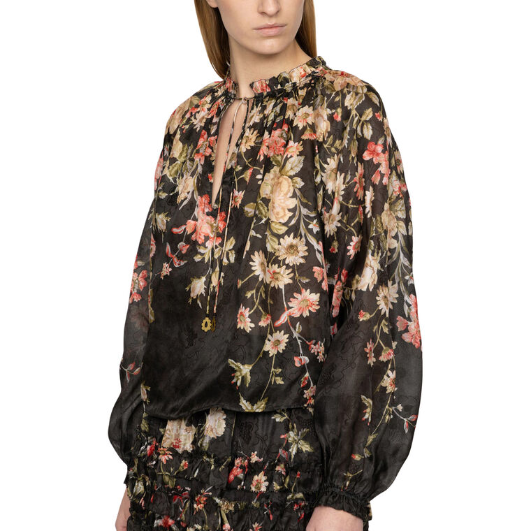 Jolie Floral Print Long Sleeve Top image number null