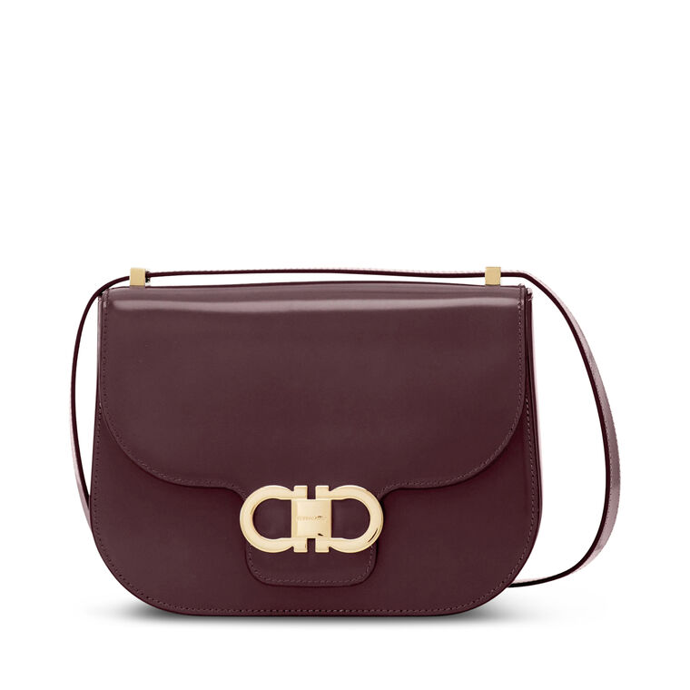 Double Gancio Smooth Leather Crossbody Bag image number null