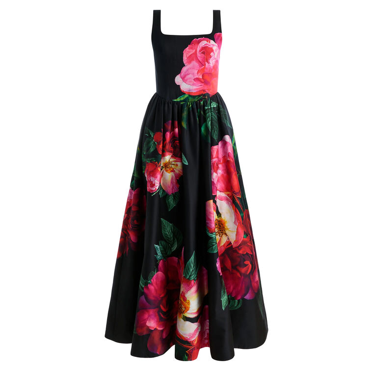 Tarrie Sleeveless Curved Drop Waist Maxi Dress image number null
