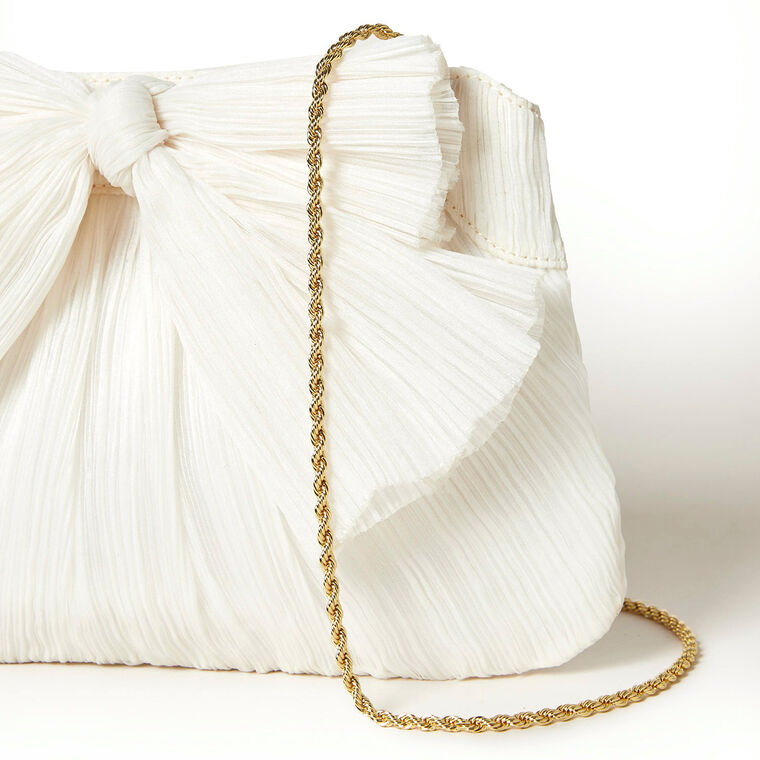 Rayne Pleated Frame Bow Clutch image number null