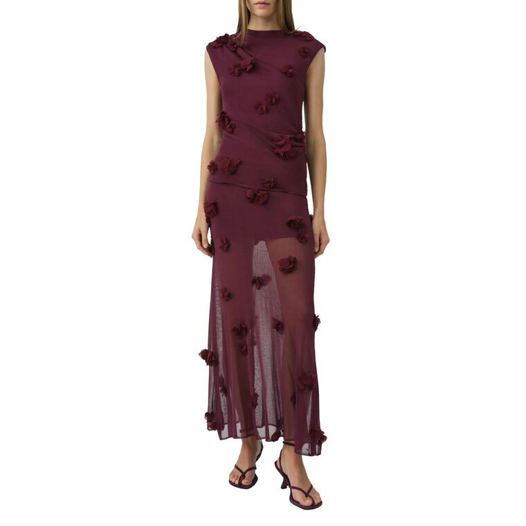 Cora Floral Applique Midi Skirt image number null