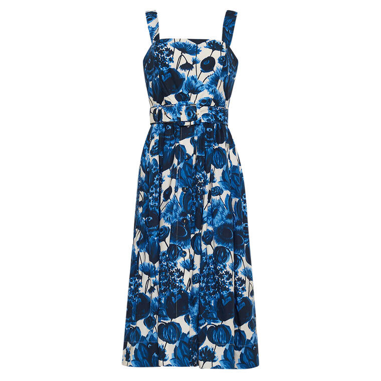 Candace Sleeveless Belted Midi Dress image number null