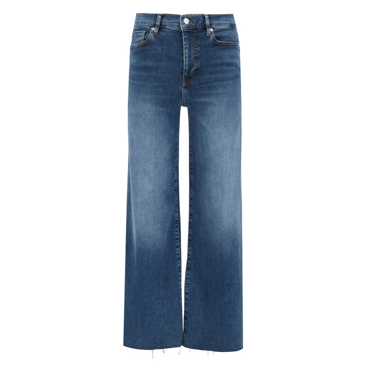 Le Slim Palazzo Jean With Raw Hem image number null