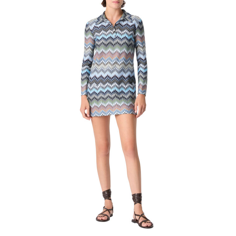 Viscose Polo Mini Dress image number null