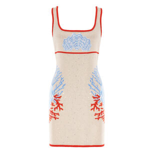 Valcra Sleeveless Jacquard Knit Mini Dress