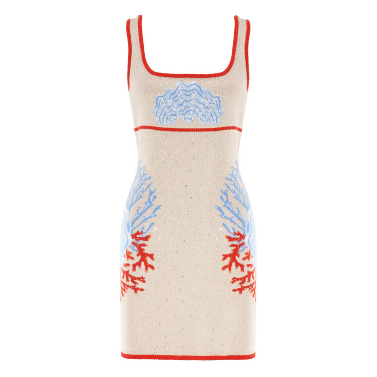 Valcra Sleeveless Jacquard Knit Mini Dress image number null