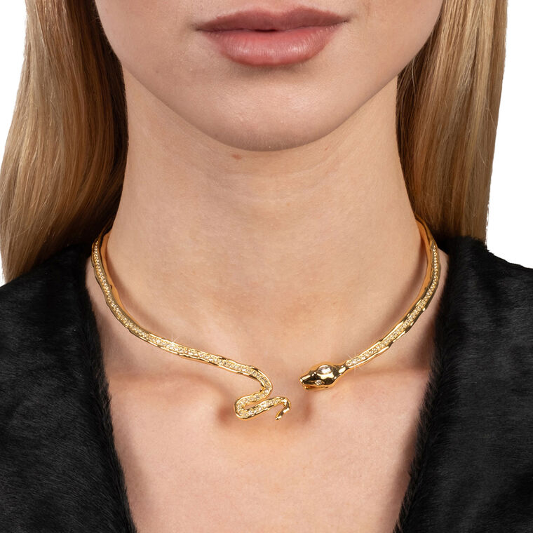 Serpent Skinny Collar Necklace image number null