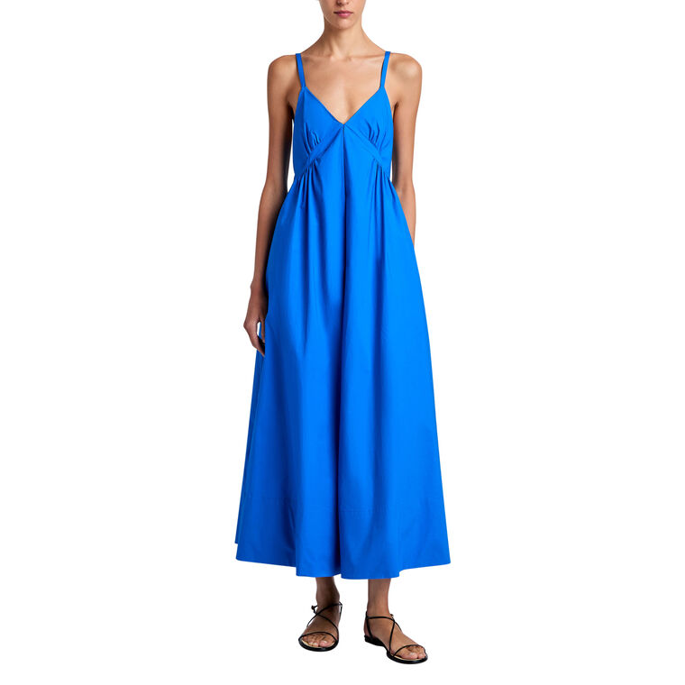 Barker Sleeveless Midi Dress In Stretch Poplin image number null