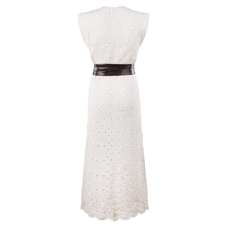Belted Beverly Crochet Dress image number null
