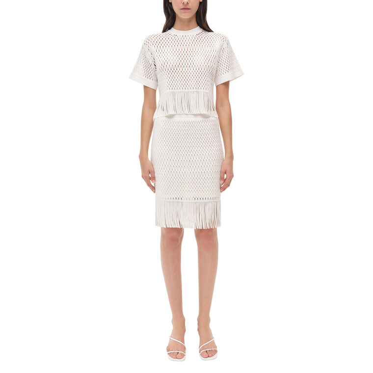 Xavia Lattice Knit Midi Skirt image number null