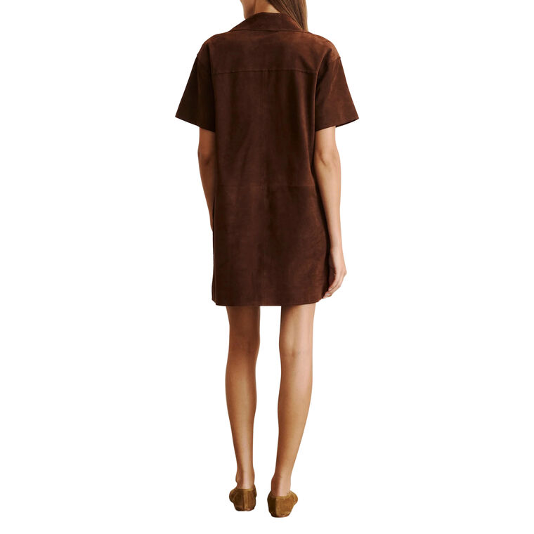 Tabby Short Sleeve Suede Mini Dress image number null
