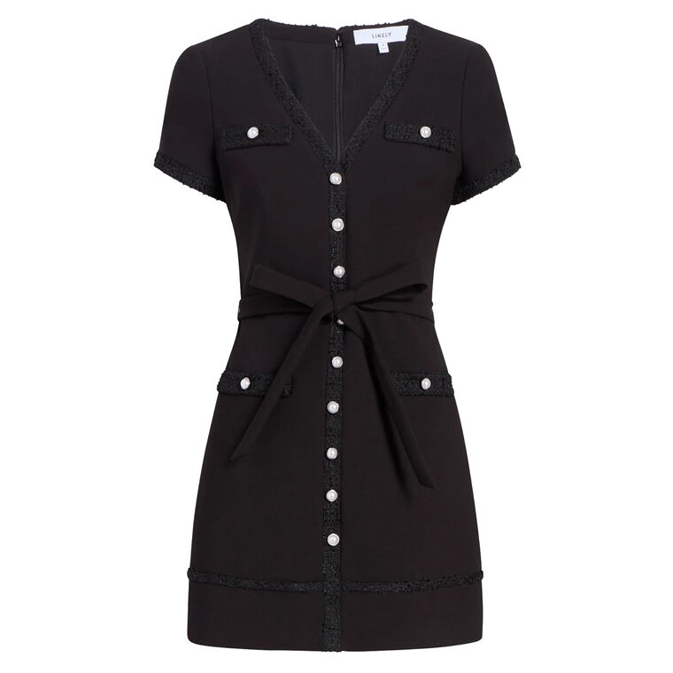 Jolie Short Sleeve Button-Up Mini Dress image number null
