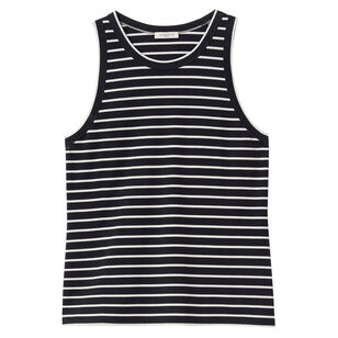Striped Cotton Rib Racerback Tank