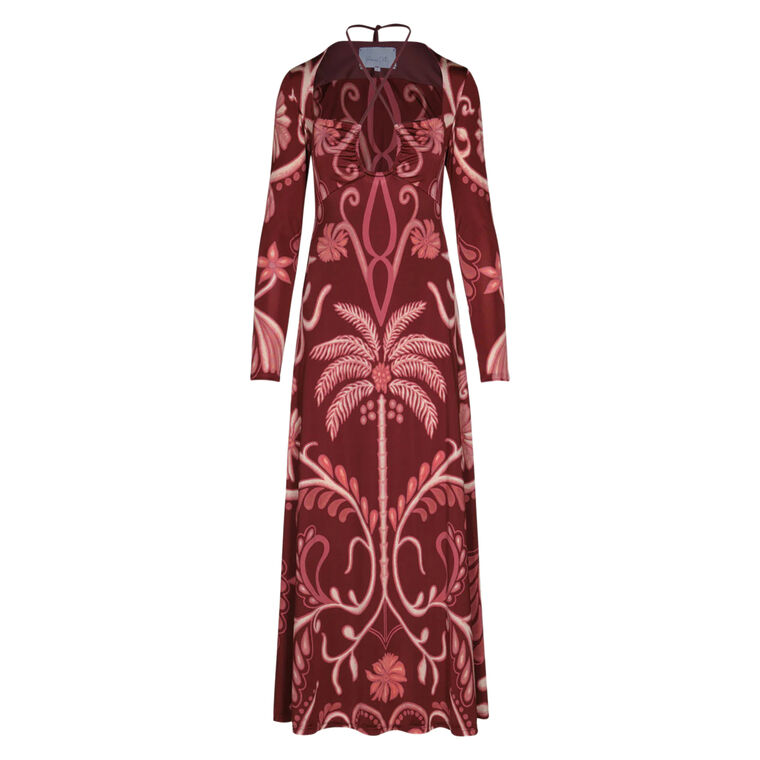 Festive Performance Long Sleeve Ankle Dress image number null