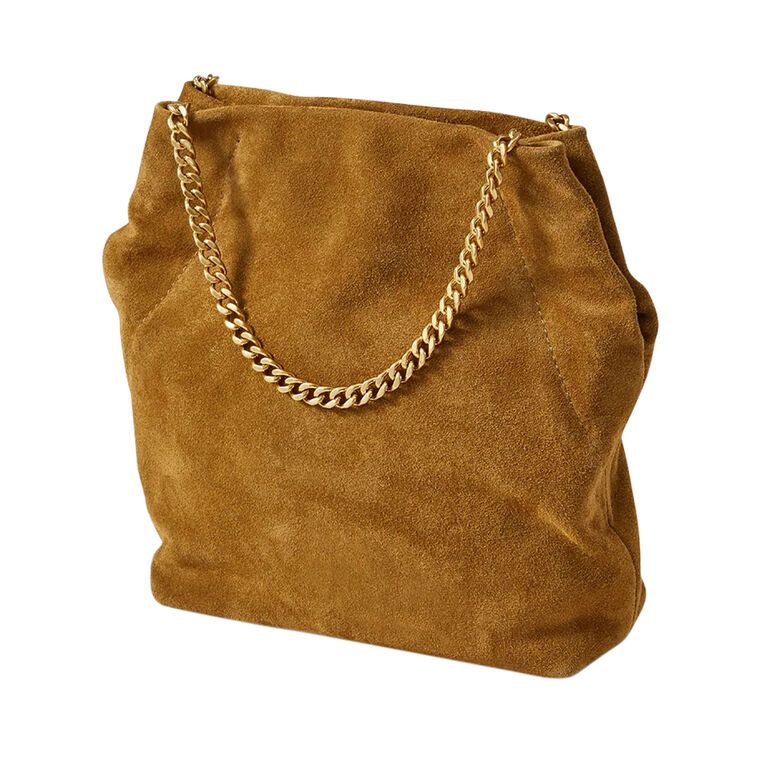 Small Suede Slouch Shoulder Bag image number null