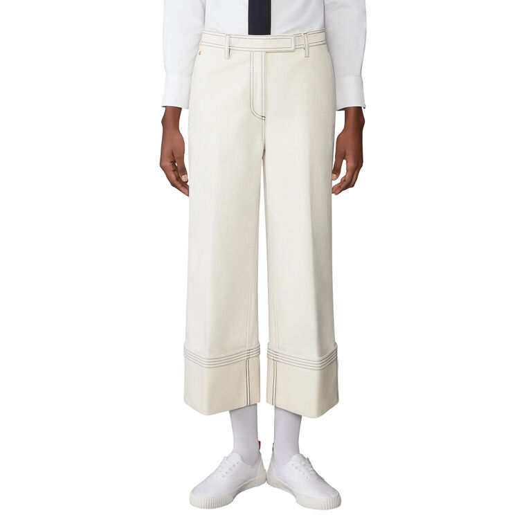 Selvedge Denim Wide Leg Trouser image number null