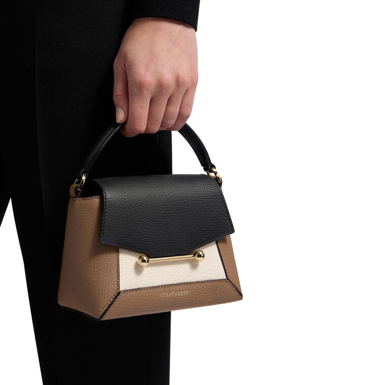 Mosaic Nano Leather Top Handle Bag image number null