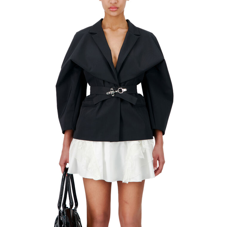 Cinched Waist Technical Blazer image number null