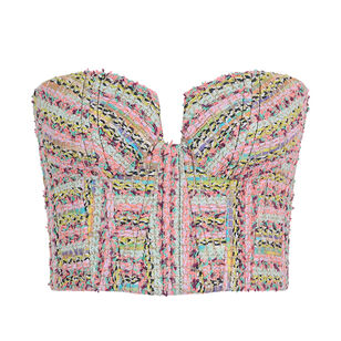 Great Strapless Tweed Bustier