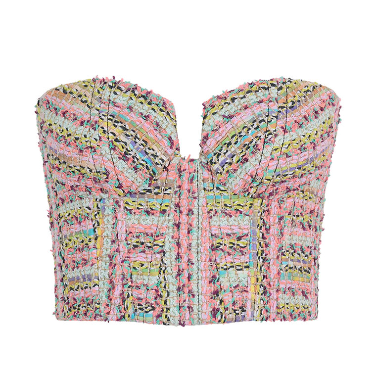Great Strapless Tweed Bustier image number null