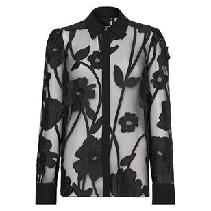 Ashton Grand Fleur Embroidered Long Sleeve Top
