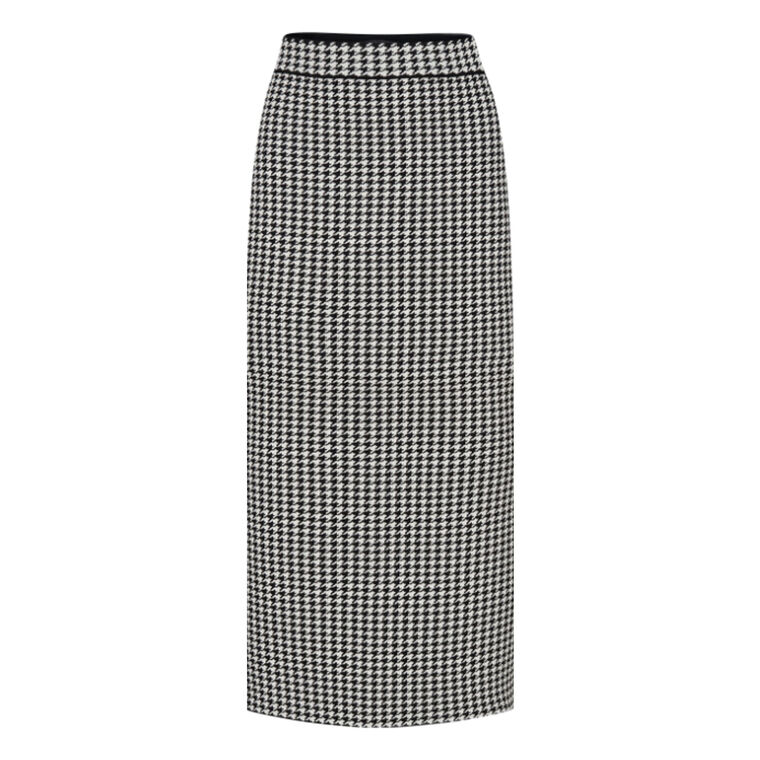 Leonie Houndstooth Midi Skirt image number null
