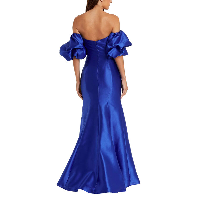 Sweetheart Off The Shoulder Puff Sleeve Gown image number null