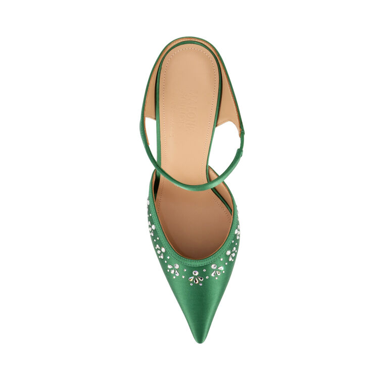 Cassie 90mm Satin Mule With Crystals image number null